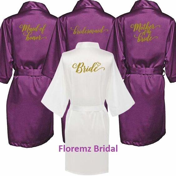 Universal Bridesmaid Lingerie Purple Robe – Renting