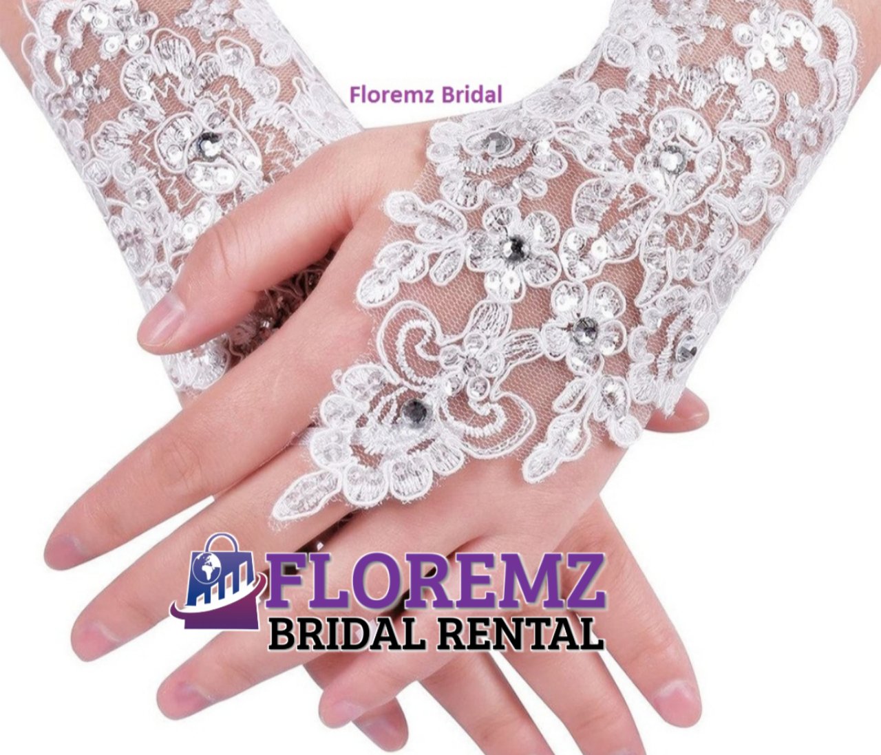 Elegant Ivory Fingerless Bridal Gloves – Renting