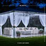 480 LED White Waterfall Curtain Christmas Lights (3M × 3M)