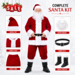Complete Santa Claus Costume Kit