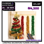 Christmas Decorations Flowers 6pcs Shine Shine