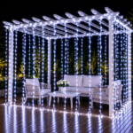 320 LED White Waterfall Curtain Christmas Lights (3M × 2M)