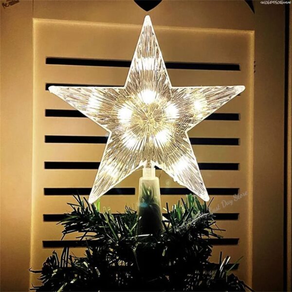 Led Star Light Unique Christmas Tree Topper -Gold