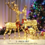 3 Piece Light Up Christmas Decor Reindeer Family Set