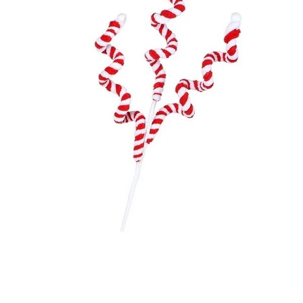 Christmas Candy Cane Picks Swirled Sprays Decorations
