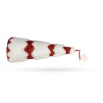 Fluffy Red and White Candy Cane Cone Tree Christmas Decoration