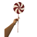 Red & White Peppermint Lollipop Candy Decoration