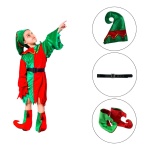 Elf Costume for Girls, Children's Elf Costume for Christmas