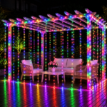320 LED Multicolour Waterfall Curtain Christmas Lights (3M × 2M)