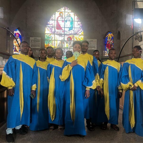 Sky Blue & Gold Colour Choir Robes - Rental