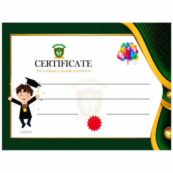 Nursery & Primary Graduation Certificate Printing