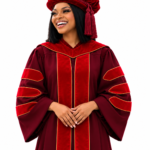 Wine and Red Doctoral Graduation Gown – Rental