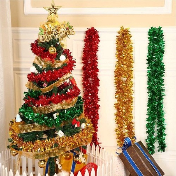 Christmas Decorations Flowers 6pcs Shine Shine
