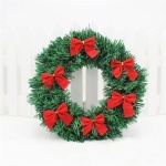 Christmas Hanging Wreath With Red Bowknots