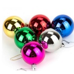 6Pcs Christmas Tree Decorations 6cm Balls - Multi
