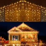 Christmas Icicle Lights - gold