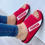 Ladies Palm Slippers -Red