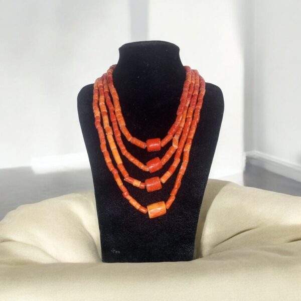 Coral Beaded Set Necklace, Bracelet & Earrings for rent