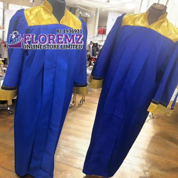 Blue and Gold Choir Robes for Rent