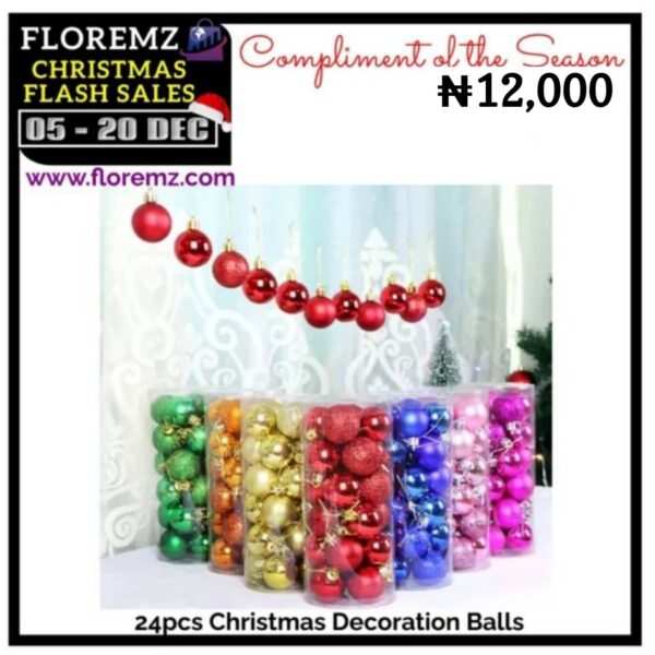 24Pcs Christmas Decoration Balls