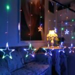 2.5M Christmas Garland icicle curtain LED String Star Lights - Multicolor