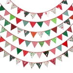 Christmas School Decor Hanging Triangle Pennant Flag Banner