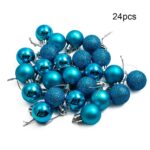 2cm Christmas Tree Balls - Blue - 24Pcs