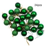 2cm Christmas Tree Balls - Green - 24Pcs