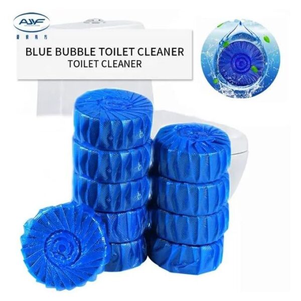 Blue Toilet Cleaning/Disinfectant/Fragrance Blocks - 10 Pcs