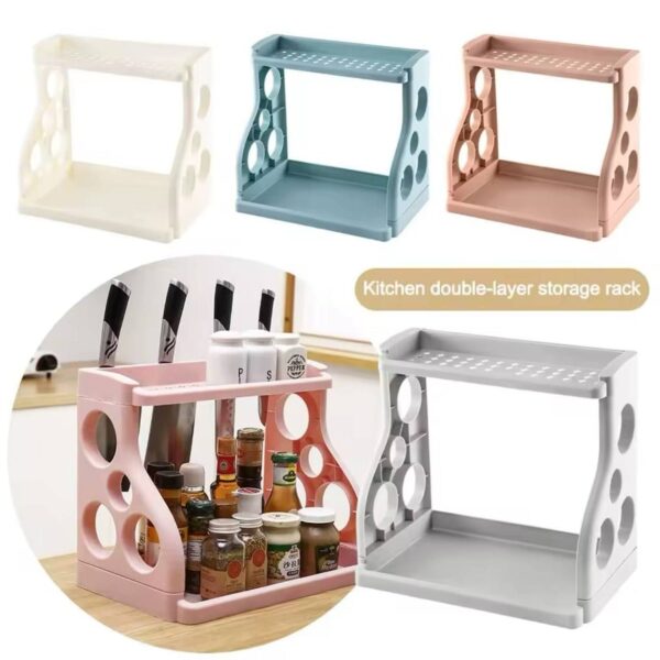Multipurpose Double Layer Kitchen Storage Rack