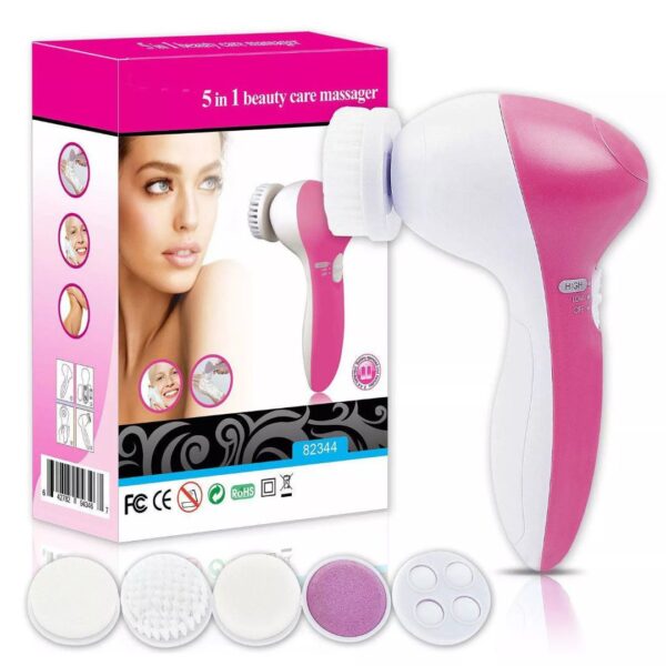 Facial 5-in-1 Brush Massager for Deep Exfoliation