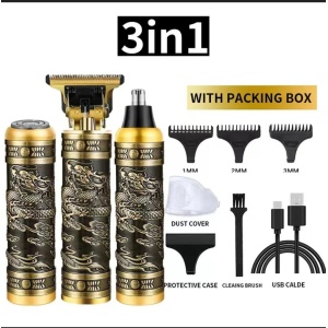 3 IN 1 TROPHY RECHARGEABLE HAIR CLIPPER/HAIR CUTTER TRIMMER