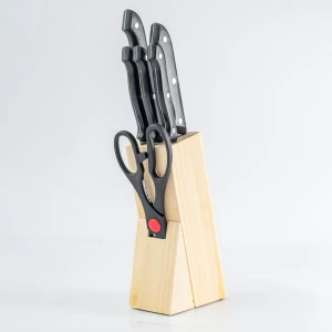 Premium Standing Wooden Knife Set