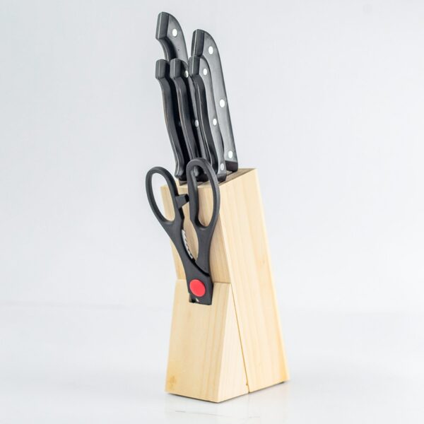 Premium Standing Wooden Knife Set