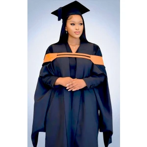 Masters Degree Graduation Gown for Production