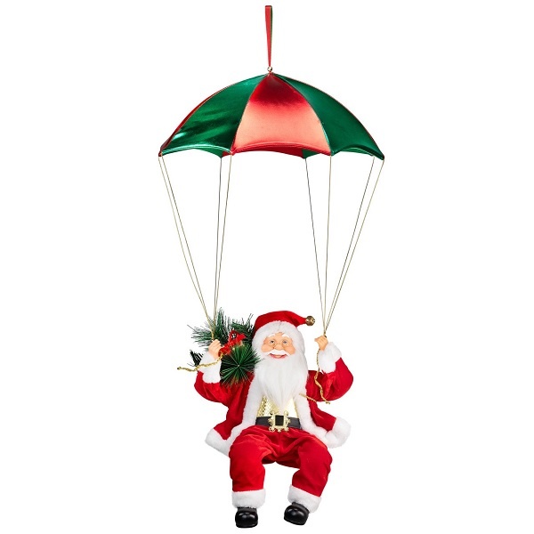Santa Claus with Parachute Christmas Decoration
