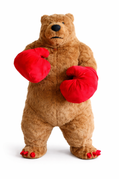 Inflatable Boxing Bear Mascot Costume for Rent