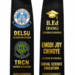 Production of Custom Graduation Sash (Personalized Design) – For Sale