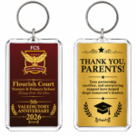 Double-Sided Personalized Acrylic School Souvenir Keyholder