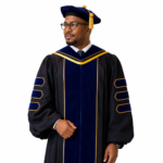 Production of Navy Blue Doctoral Academic Regalia