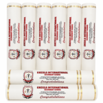White Prestige Branded Graduation Scroll